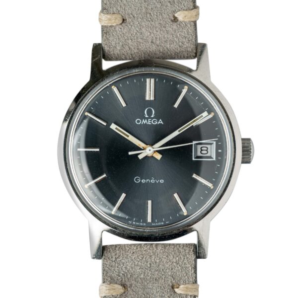 vintage Omega geneve 1360098 grey dial watch