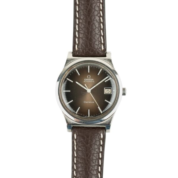 vintage omega geneve 166.0168 bronze dial watch 1974