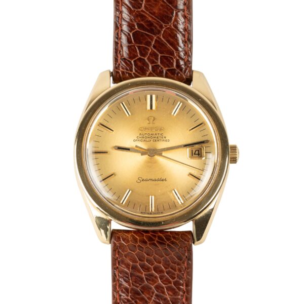 vintage omega seamaster chronometer 168022 18k solid gold watch