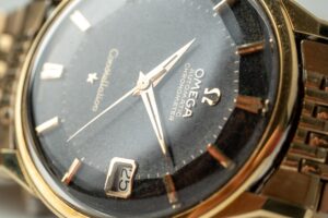 vintage omega constellation pie pan 14902 black dial bor watch dial