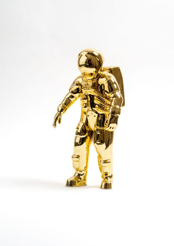 omega 30cm gold astronaut statue