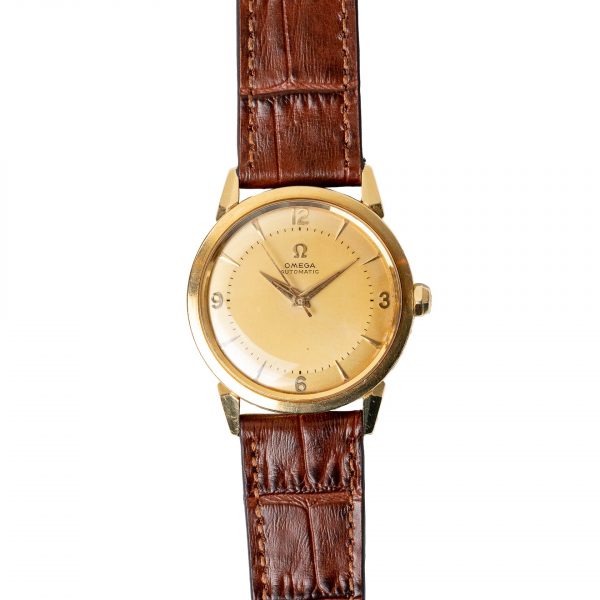 vintage omega 2816 18k gouden horloge met spider wijzerplaat 1954