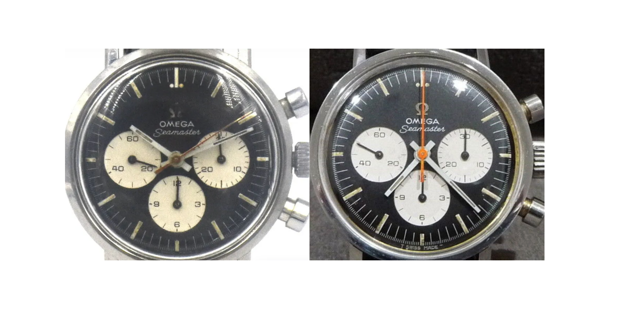 Untitled design (14) Omega Seamaster 321 chronograph reverse panda 145.005-67 comparison
