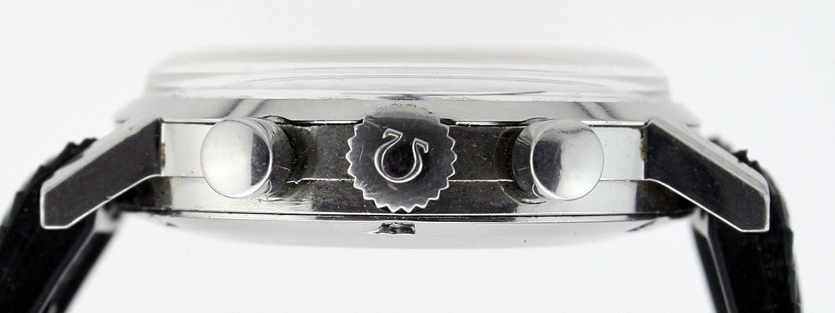 rxvi0516c Omega Seamaster 321 chronograph reverse panda 145.005-67 crown