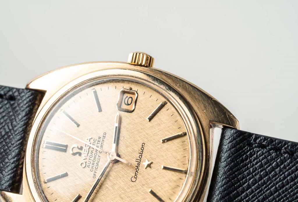 Vintage Omega Constellation C-shape linen champagne dial 168.017 from ...