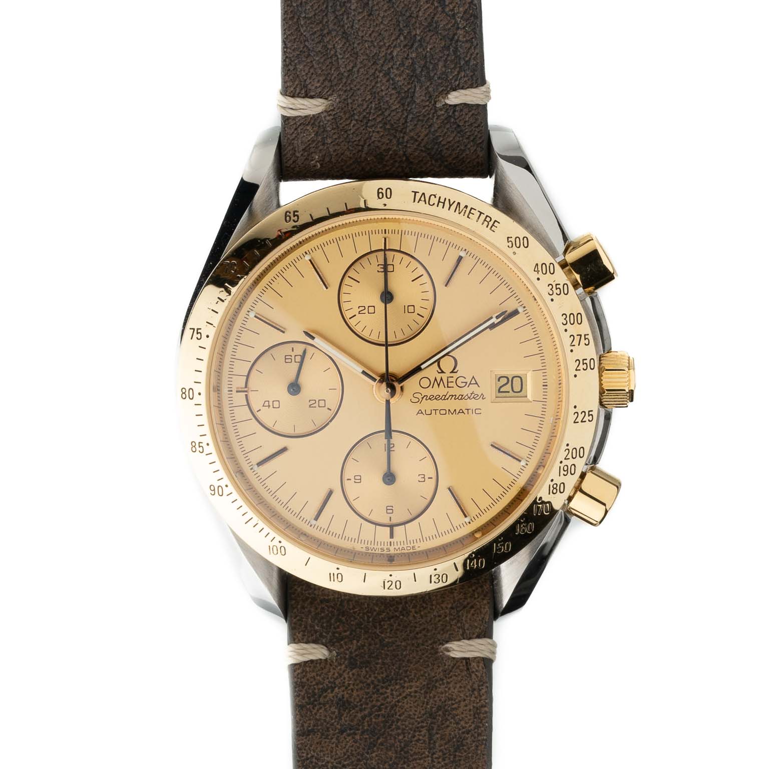 Vintage Omega Speedmaster Reduced two-tone champagne dial 175.0043 from 1993