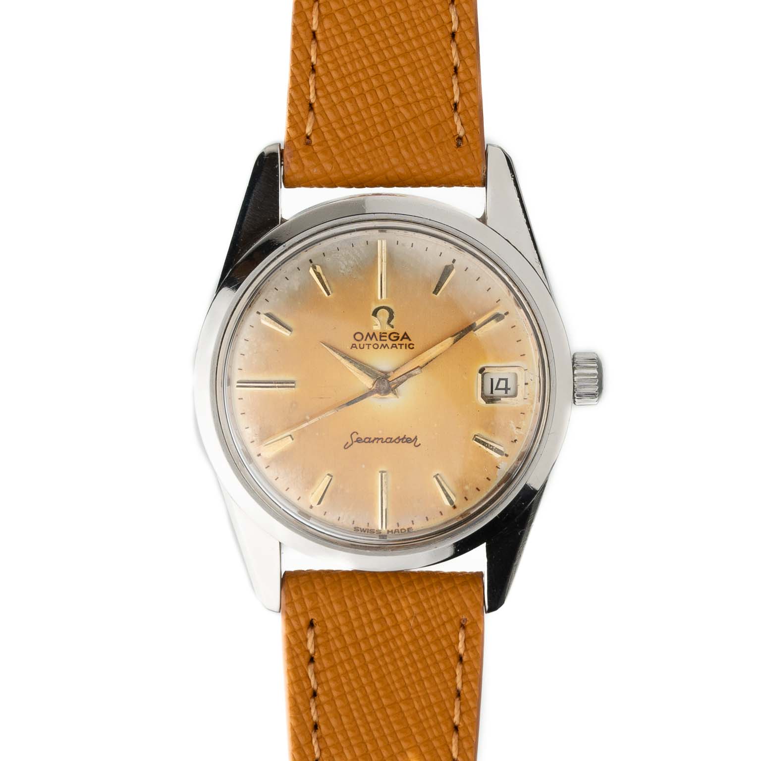 Vintage Omega Seamaster with Orange patina in steel ref 14701-1 SC from 1960