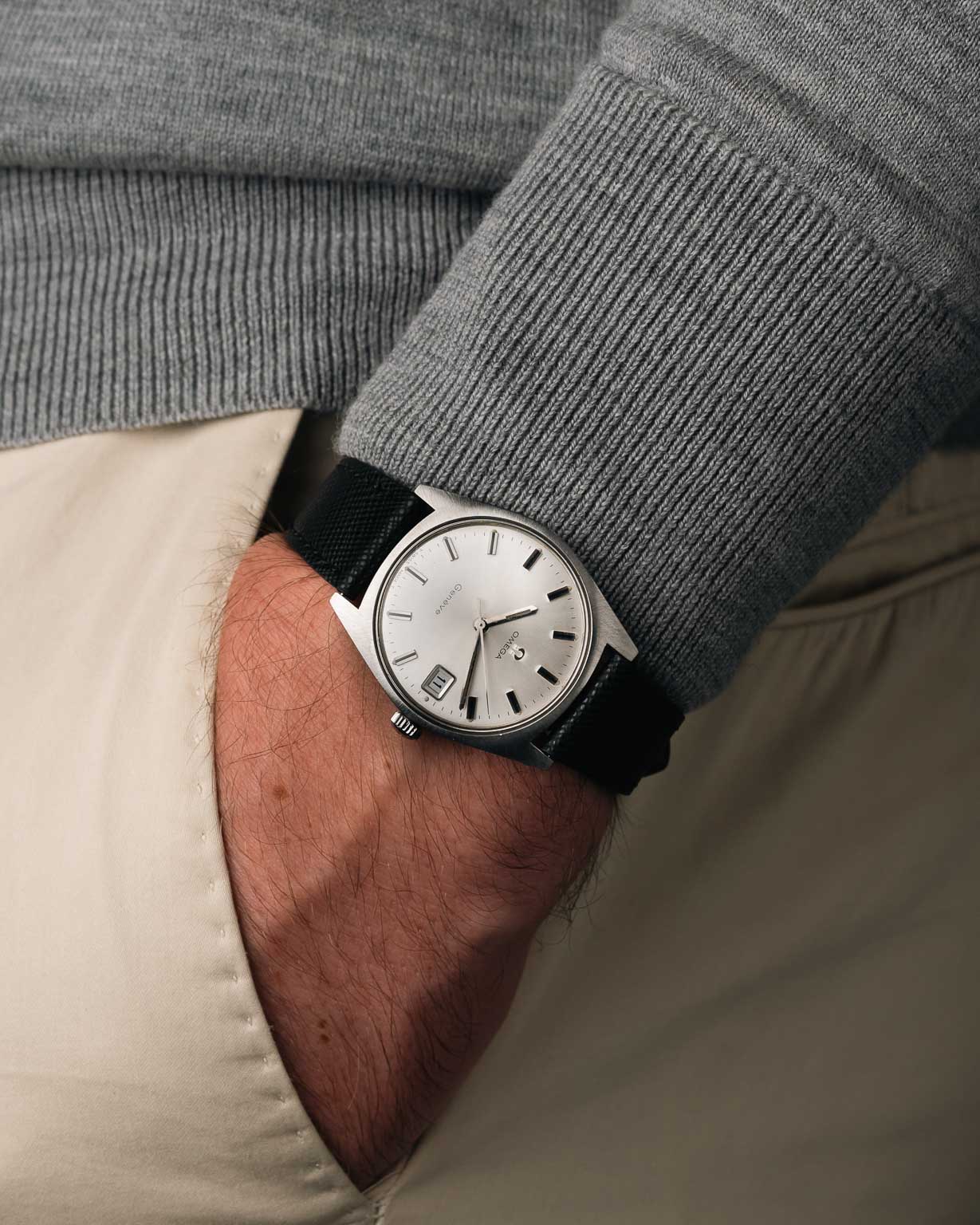 Vintage Omega Genéve 136.041 uit 1969 polsfoto