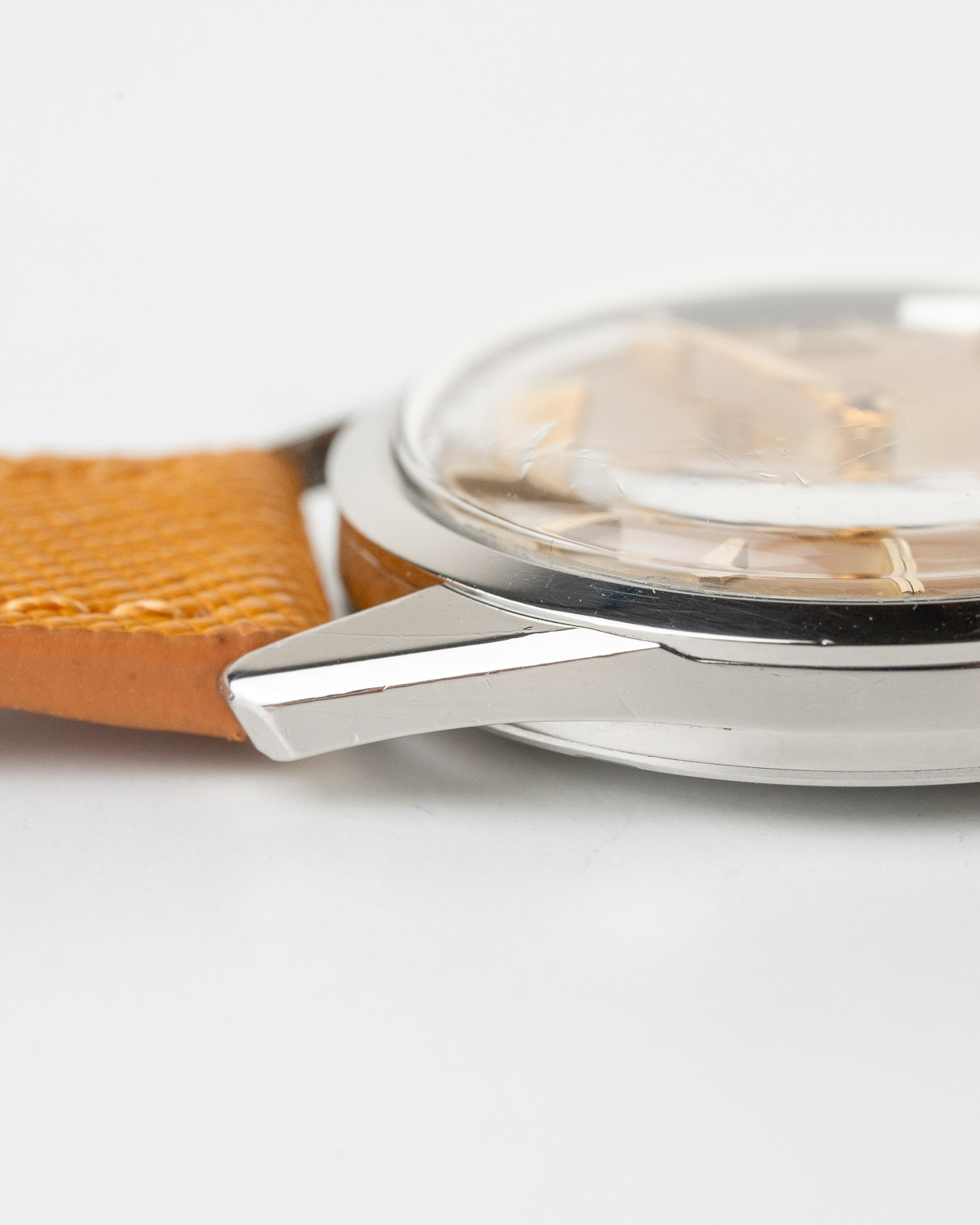 Vintage Omega Seamaster with Orange patina in steel ref 14701-1 SC from 1960 side 1