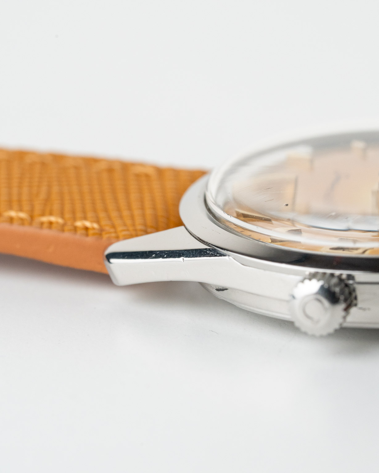 Vintage Omega Seamaster with Orange patina in steel ref 14701-1 SC from 1960 crown