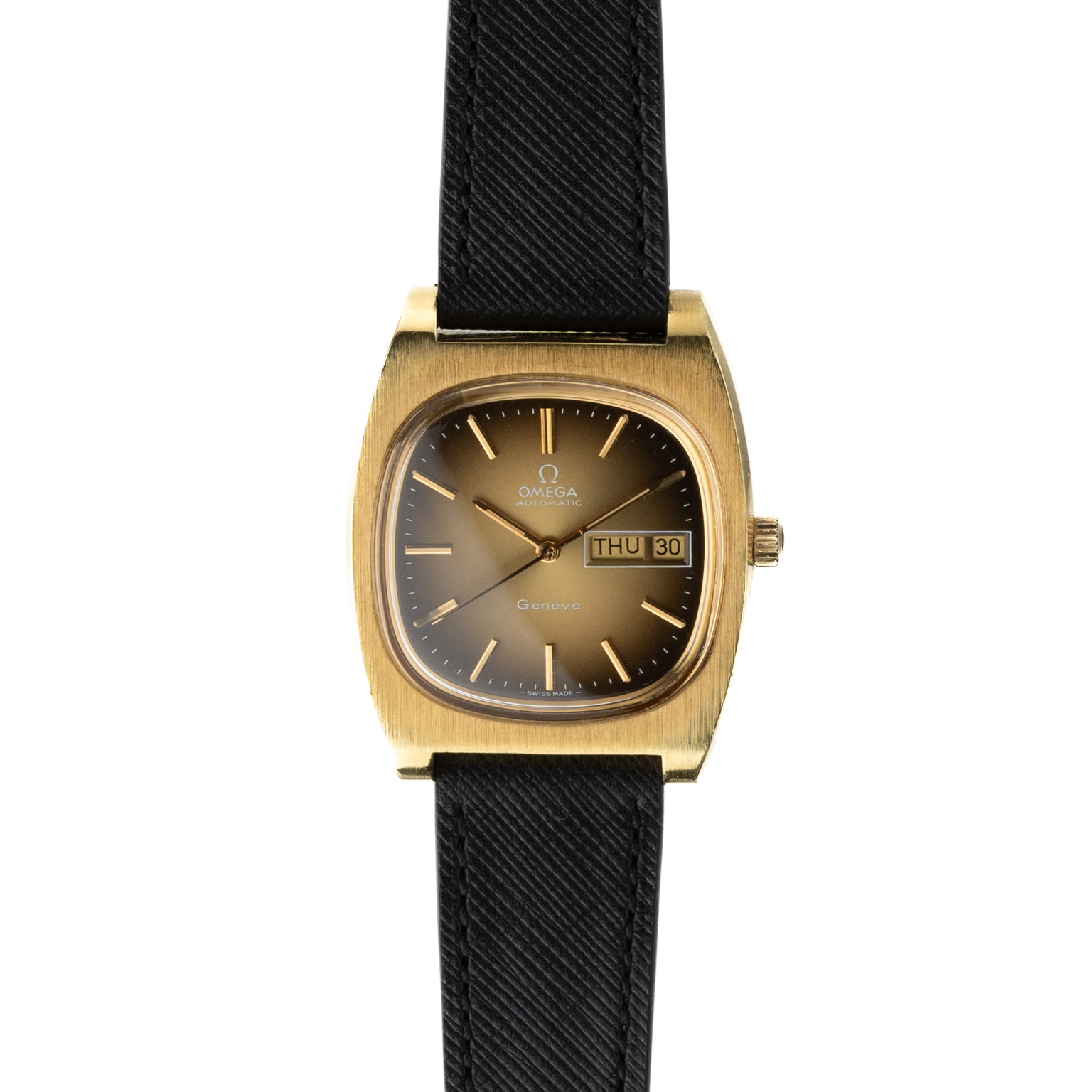 vintage omega 166.0188 bronze sunburst dial watch from 1973