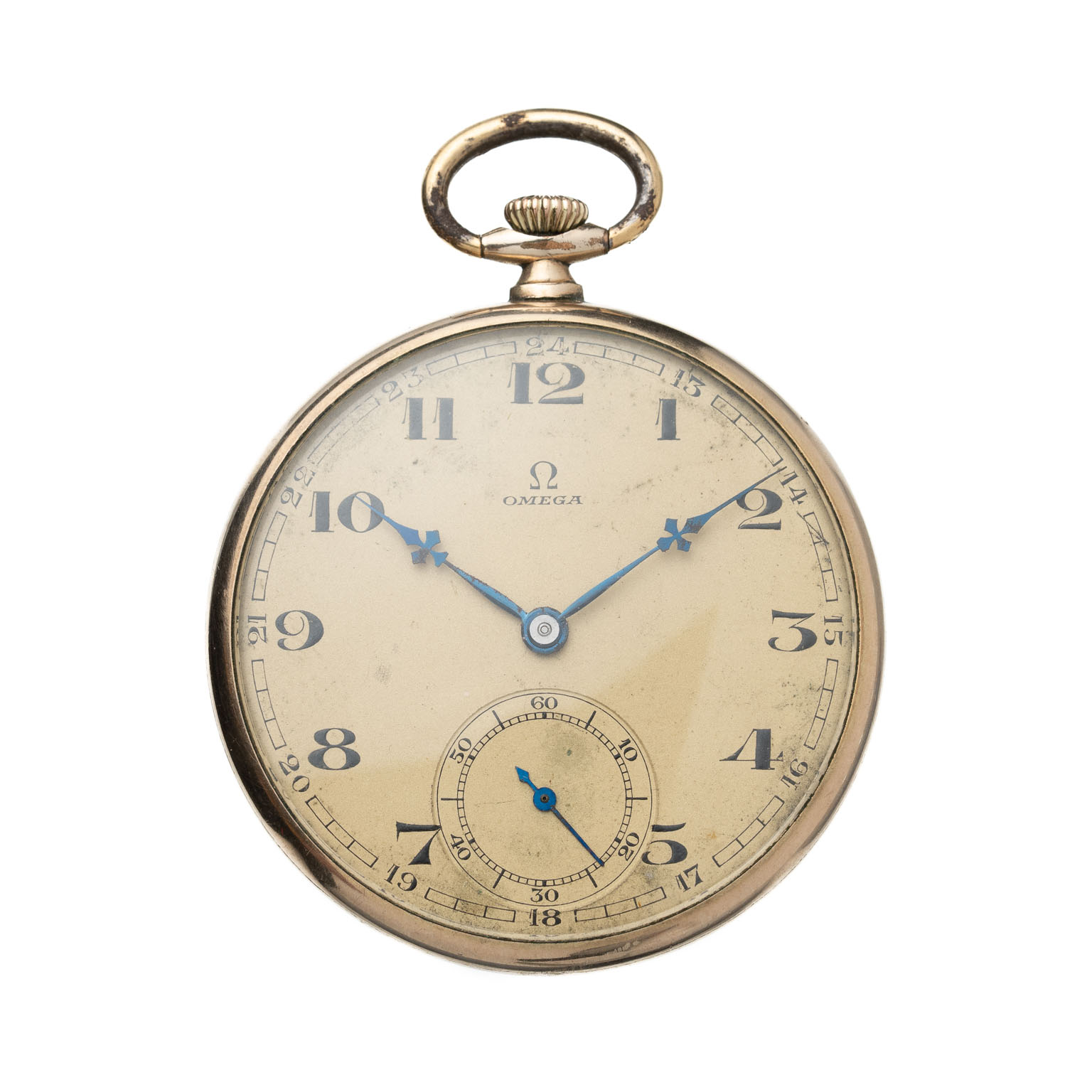Vintage Omega Pocketwatch with sub seconds from 1933 front