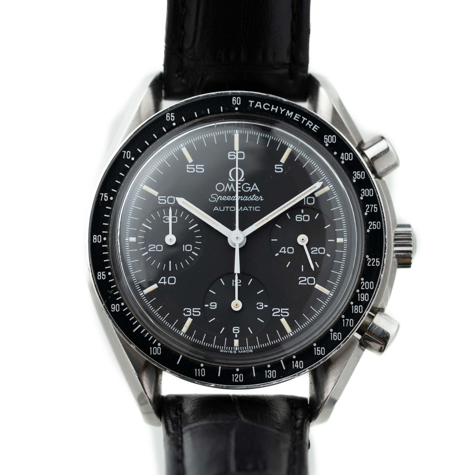 Vintage Omega Speedmaster Reduced black dial 3510.50.00 from 1999 watch front