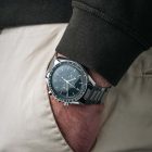 Vintage Omega Speedmaster Professional ¨220 misprint bezel¨ with flatlink bracelet 145.022-69 from 1970 watch wristshot