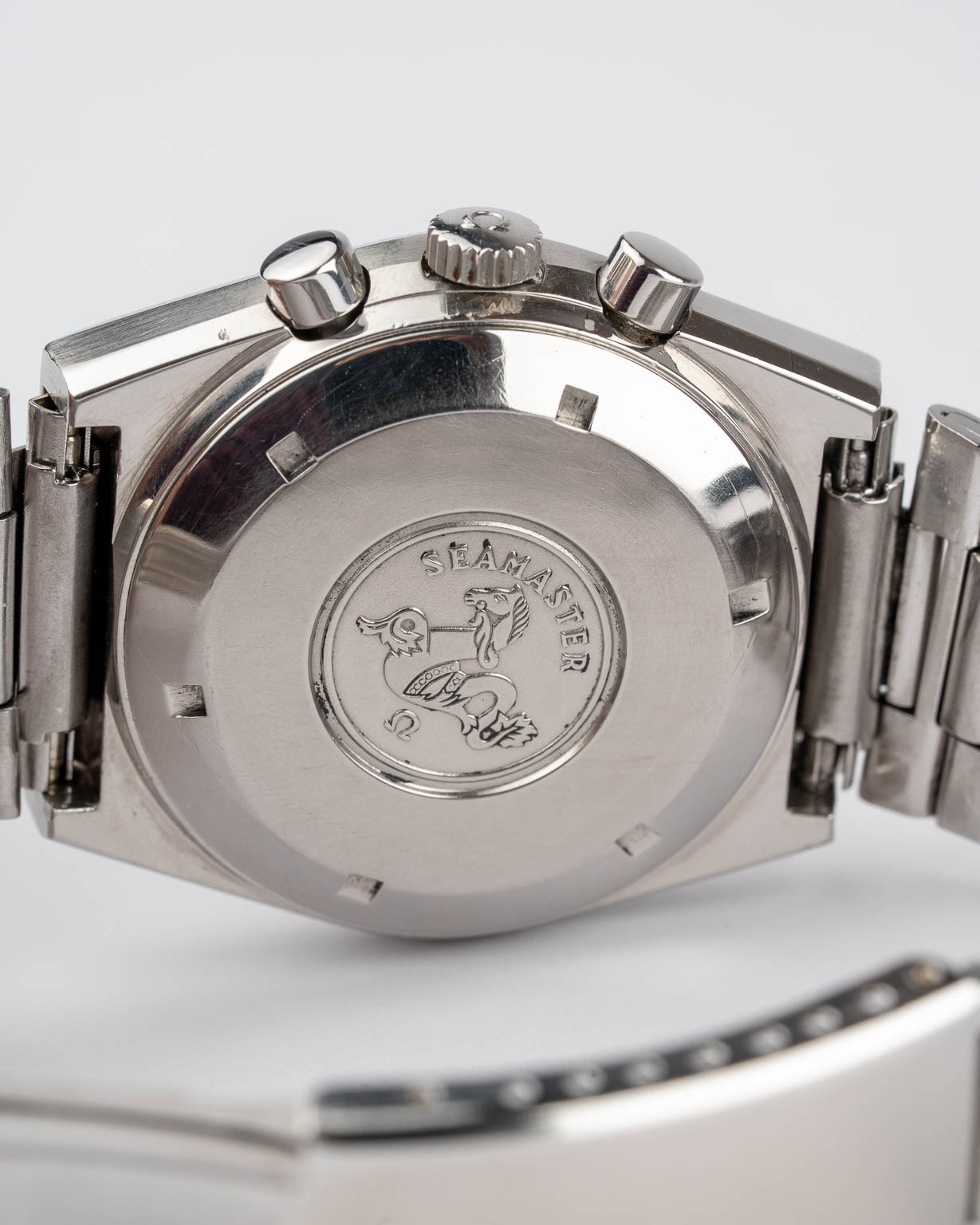 Vintage Omega Speedmaster Automatic Mark IV with black dial 176.0015 from 1975 watch caseback