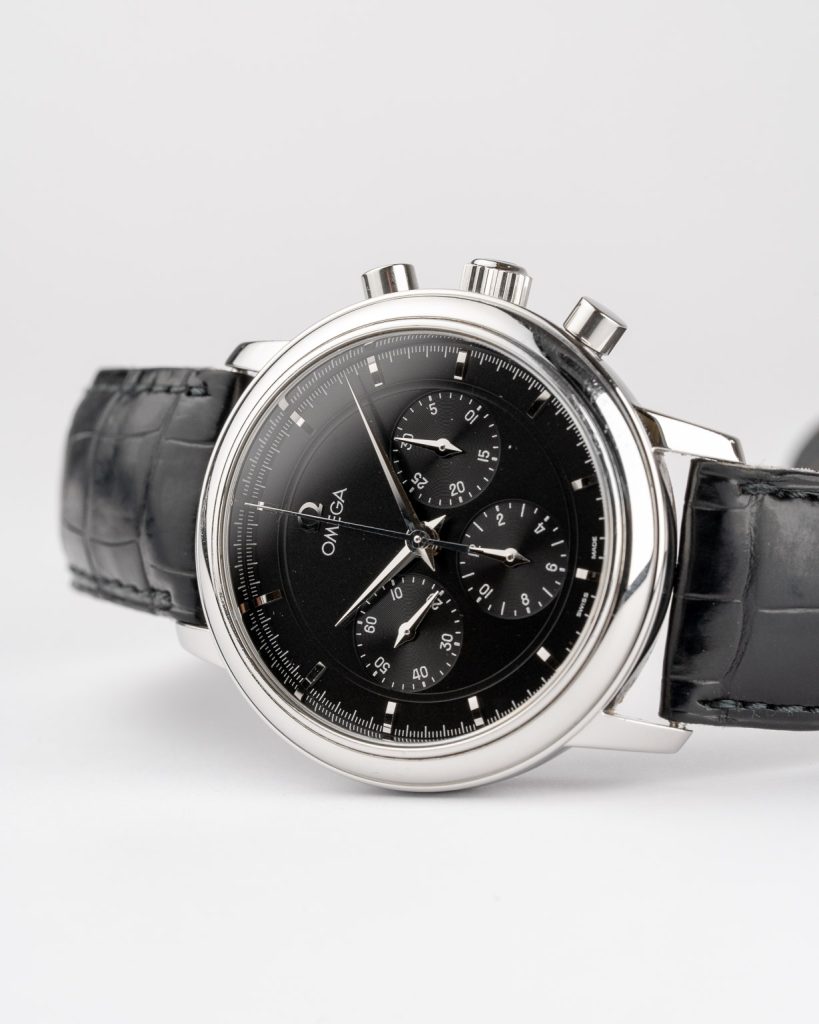 Breed Maverick chronograaf horloge met leren band en datum