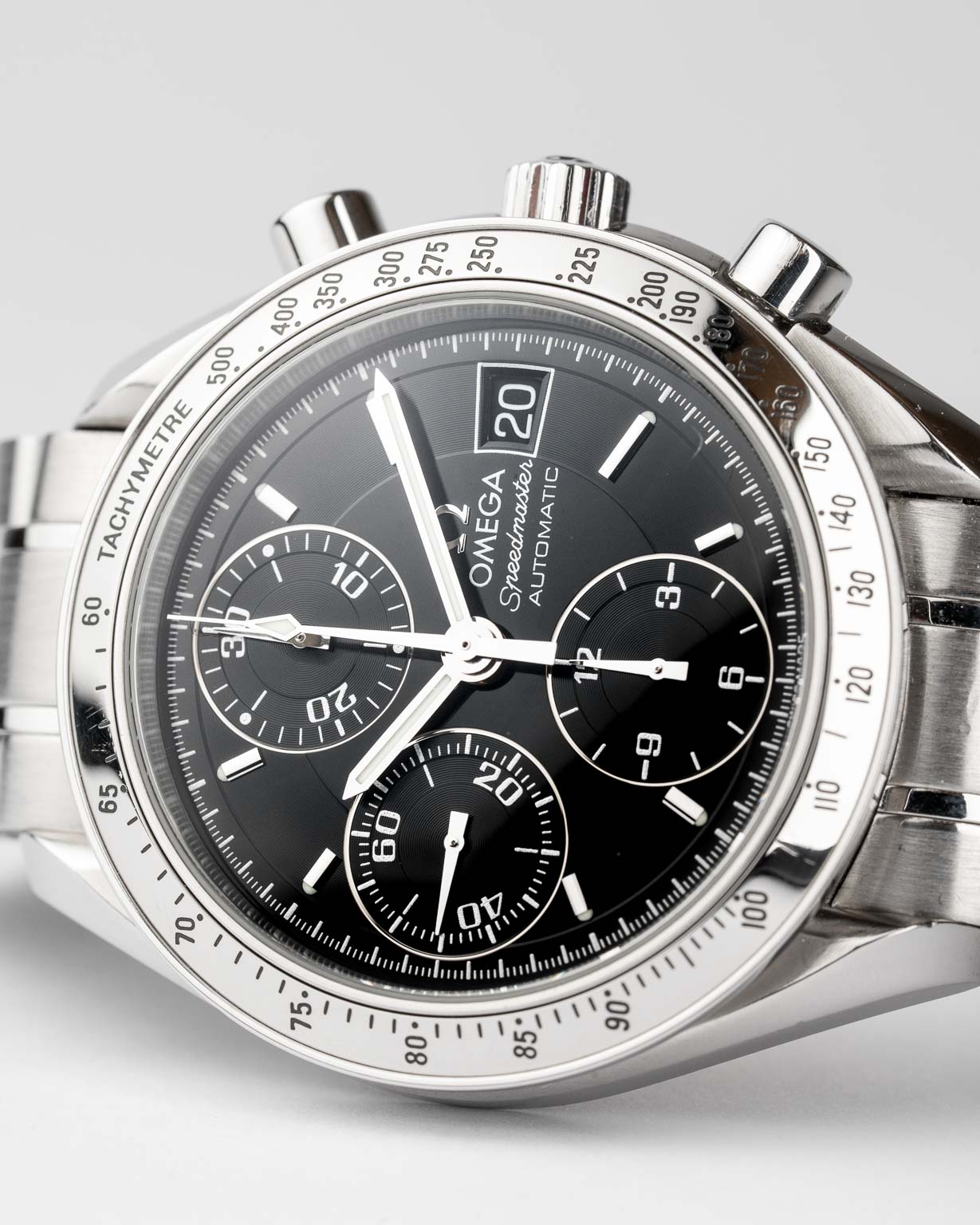 Vintage Omega Speedmaster Reduced Date black dial 3513.50 from 1998 watch dial