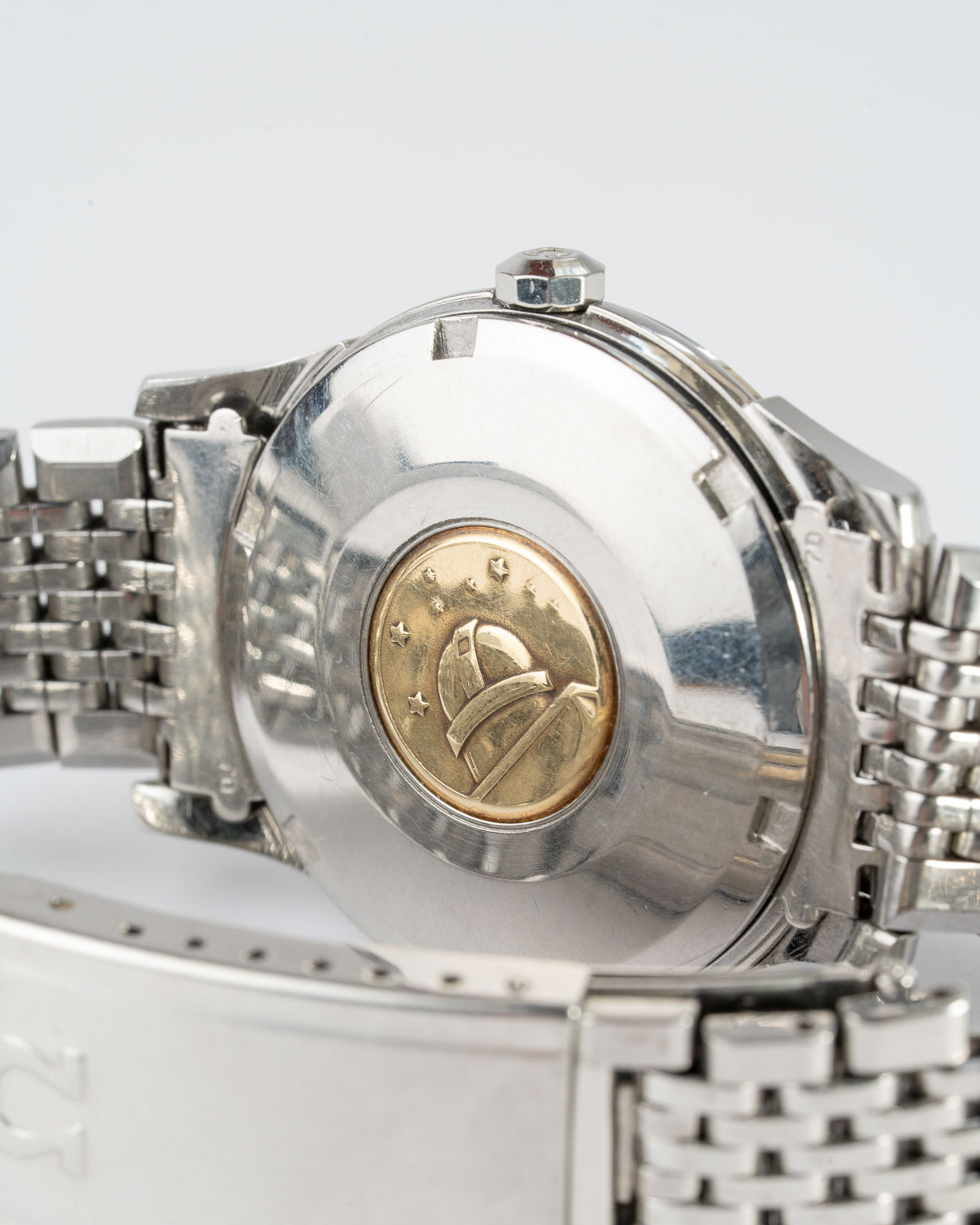 Vintage Omega Constellation Pie Pan 14381 with BOR bracelet from 1959 caseback