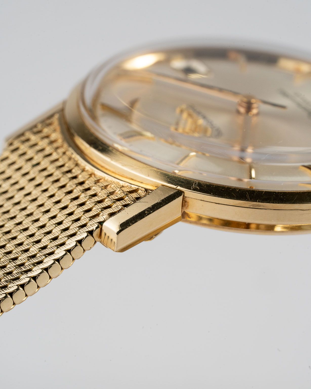 vintage omega seamaster 166.020 14k gold case and bracelet lug 4