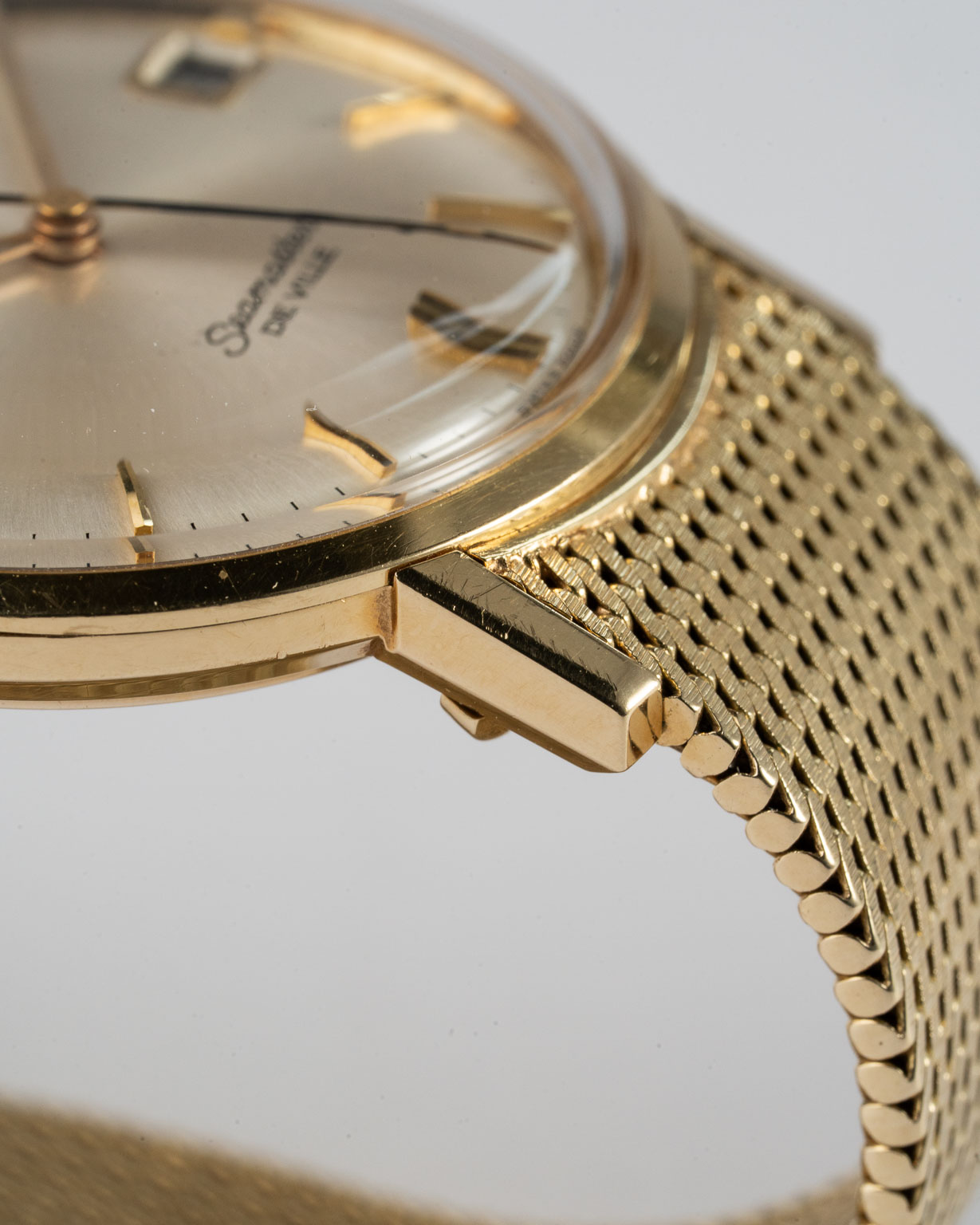 vintage omega seamaster 166.020 14k gold case and bracelet lug 3