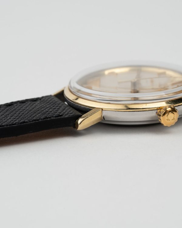 Vintage Omega Seamaster white dial with gold capped case reference ...