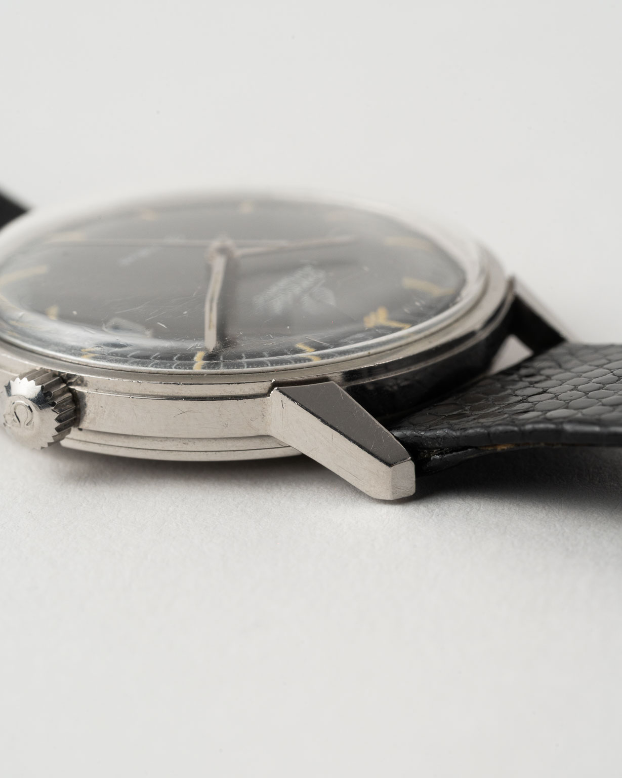 Vintage Omega "Speedmaster Companion" with grey dial reference 166.002 full set from 1969 lug 4