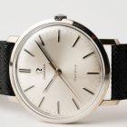 Vintage Omega Genéve 14k White Gold dresswatch 131.7042 from 1970 laying