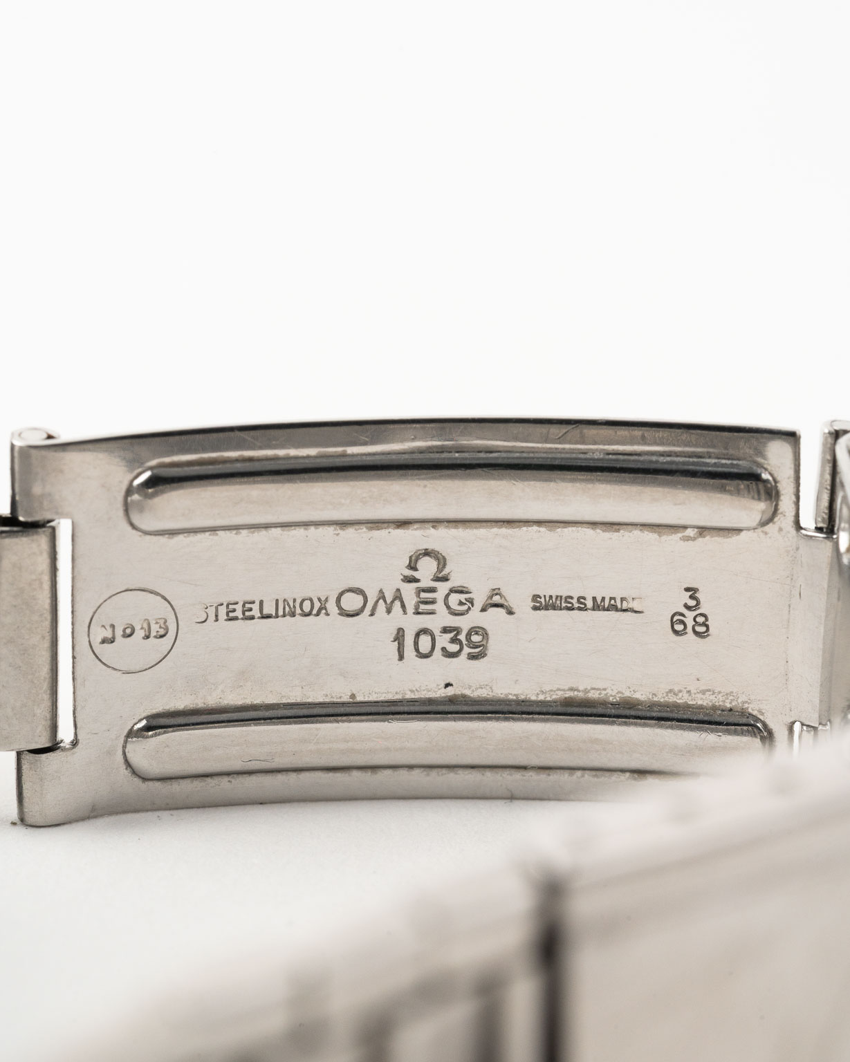 Omega Speedmaster professional with flatlink bracelet reference 145.012 from 1968 inside clasp