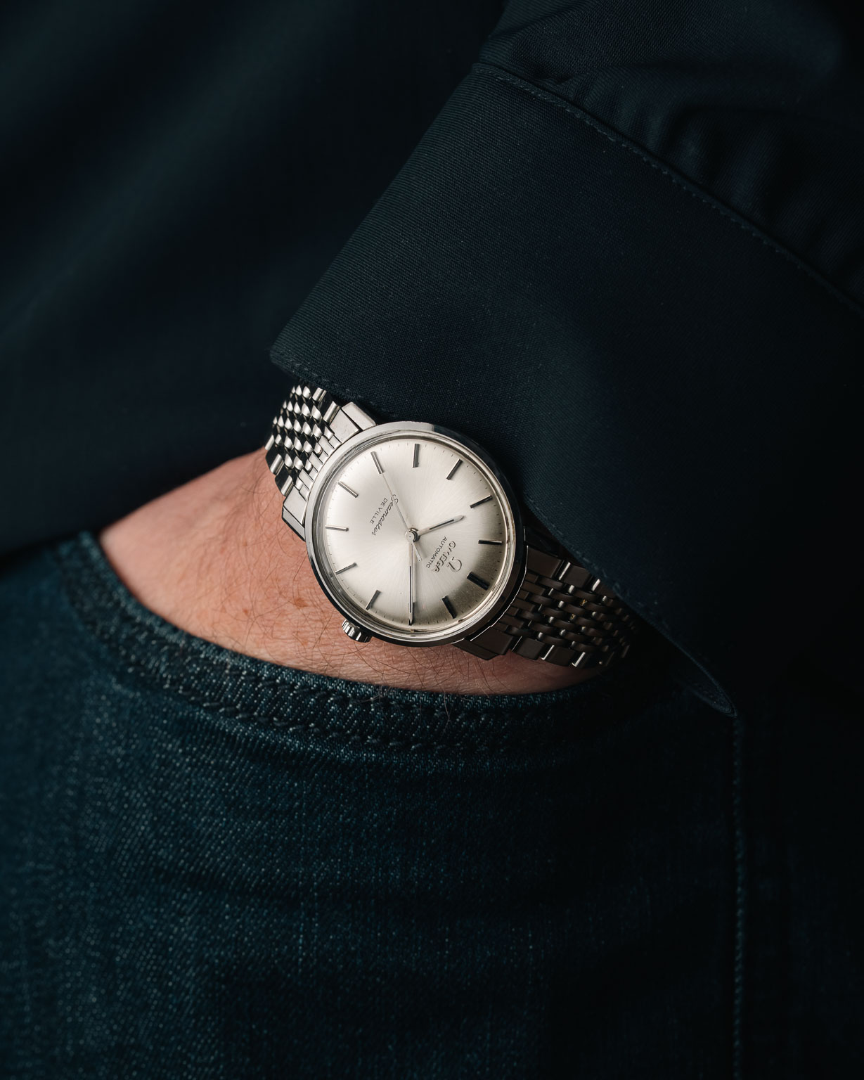 Vintage Omega Seamaster De Ville in stainless steel case reference 165.020 from the 1965 wristshot