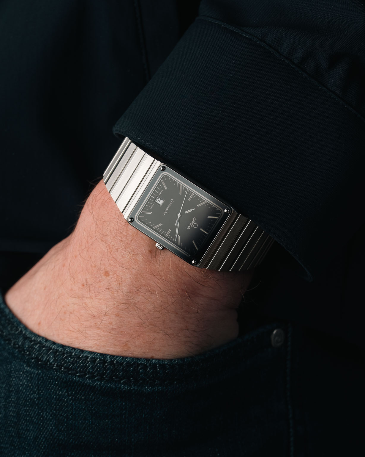 Vintage Omega Seamaster Mariner III in NOS condition 396.0986 from the late 1980's Wrist Shot