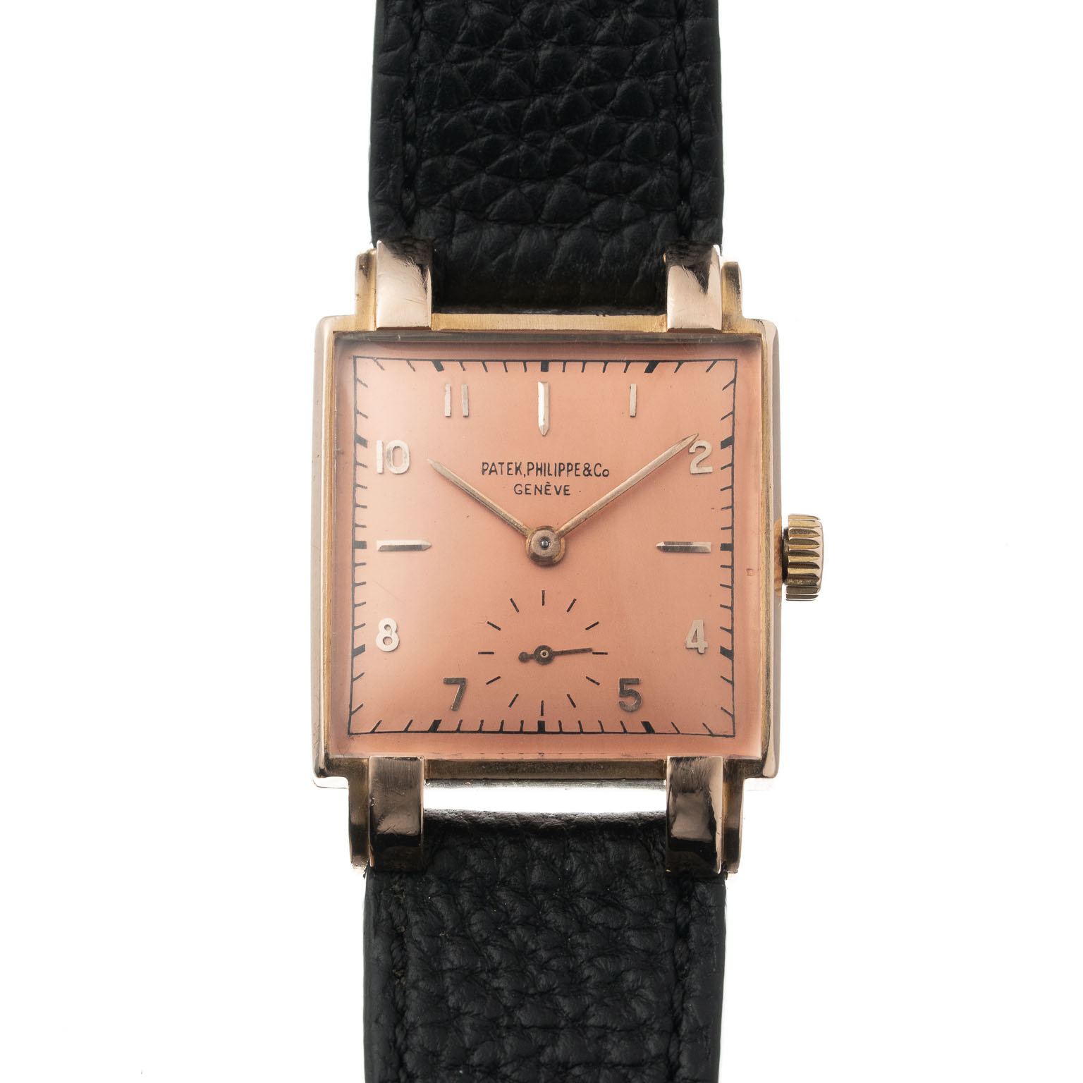 Patek Philippe 1566 Zalmkleurige wijzerplaat 18 karaats roségoud 'Pink on Pink' uit 1948 product