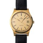 Omega Genève 136.0102 gold plated, full set from 1975 full flat view