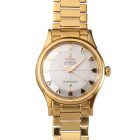 Omega Constellation 2852 18K gold, on gold flatlink, full set from 1959 full flat view