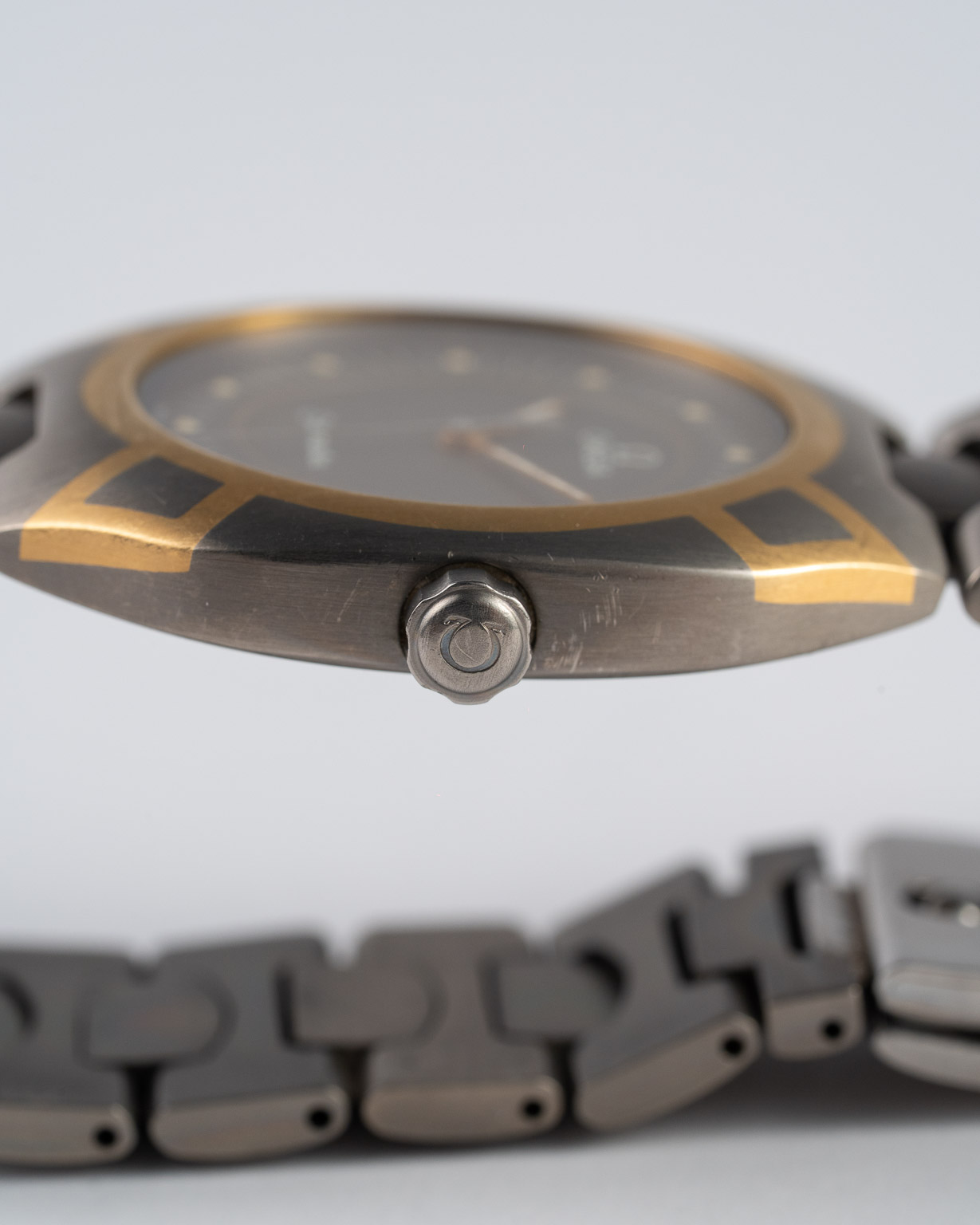 Omega Seamaster Polaris Titanium Quartz 396.1021 full set from 1987 crown