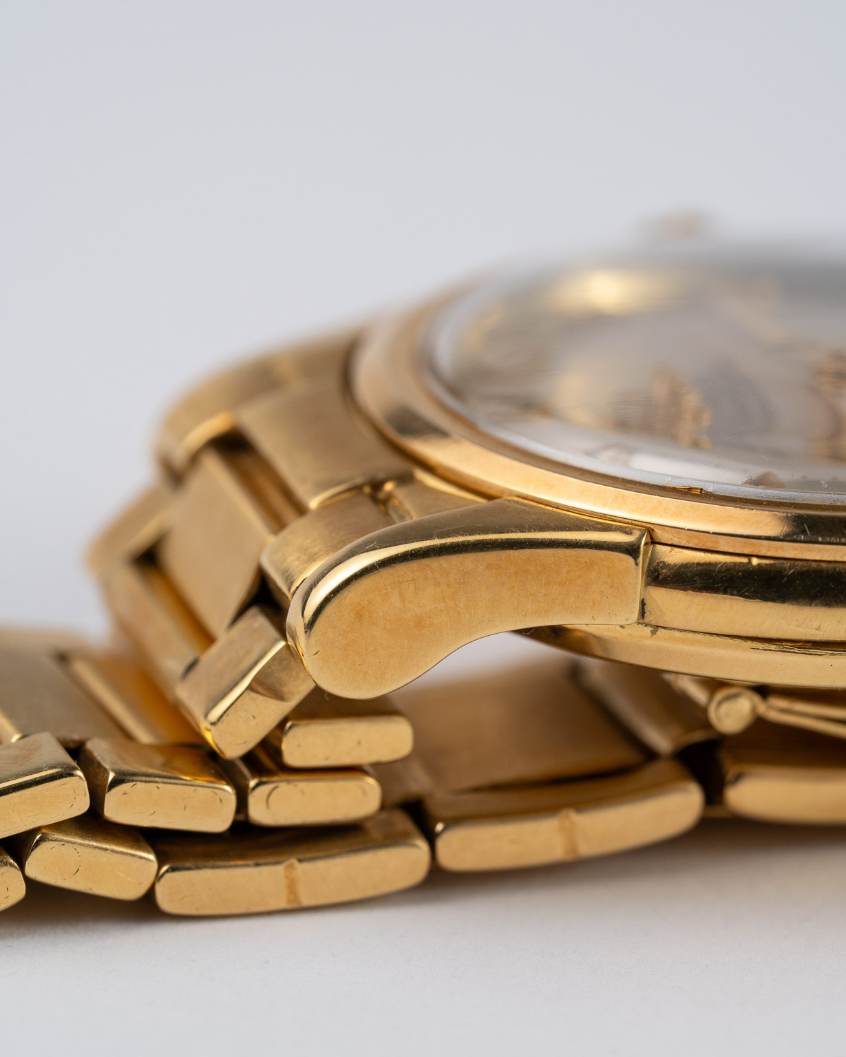 Omega Constellation 2852 18K gold, on gold flatlink, full set from 1959 non crown side top lug