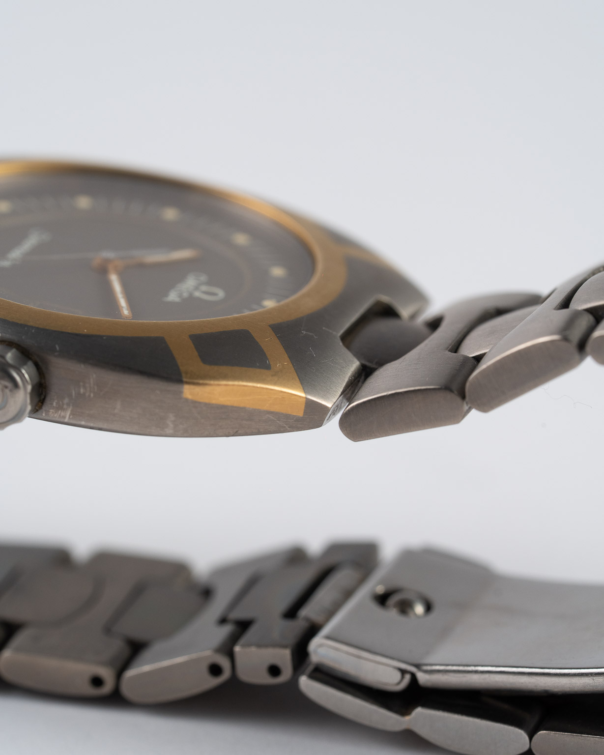 Omega Seamaster Polaris Titanium Quartz 396.1021 full set from 1987 crown top